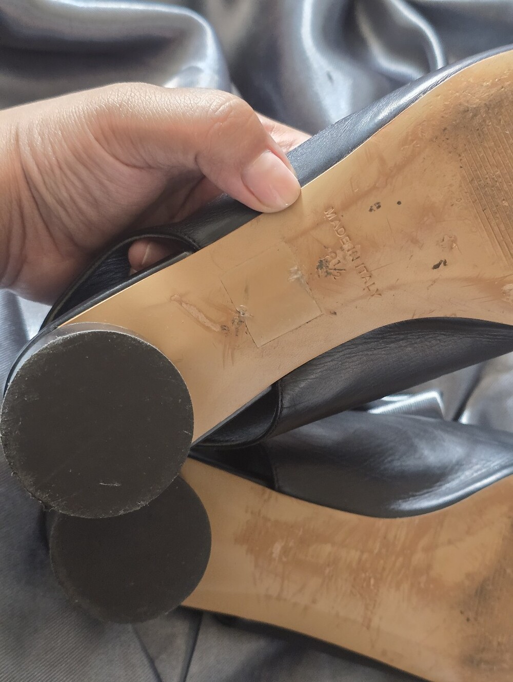 Everlane Black Leather Square Toe Ballet Flats - Picture 3 of 5